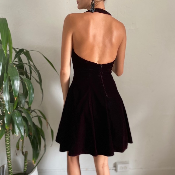 Beautiful velour vintage 80s party dress. Sz 6/7 - Picture 4 of 5